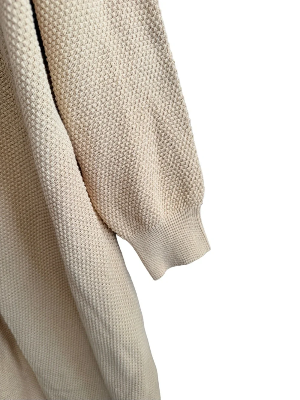 FREE PEOPLE BEACH Open Front Cotton Cardigan Duster NWT Beige Medium OB1344427